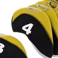 thumbnail image 3 of 10PCS Funda Protectora de Hierro para Golf Club Neopreno Perfecl Negro Amarillo, 3 of 8