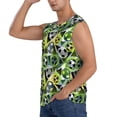 thumbnail image 3 of Fotbe Men's Football Doodle Print Men's Sleeveless Muscle Tank Tops Casual T-Shirts for Gym Workout Beach-Medium, 3 of 8