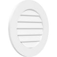 thumbnail image 2 of 24"W x 24"H Round Surface Mount PVC Gable Vent: Non-Functional, w/ 3-1/2"W x 1"P Standard Frame, 2 of 13