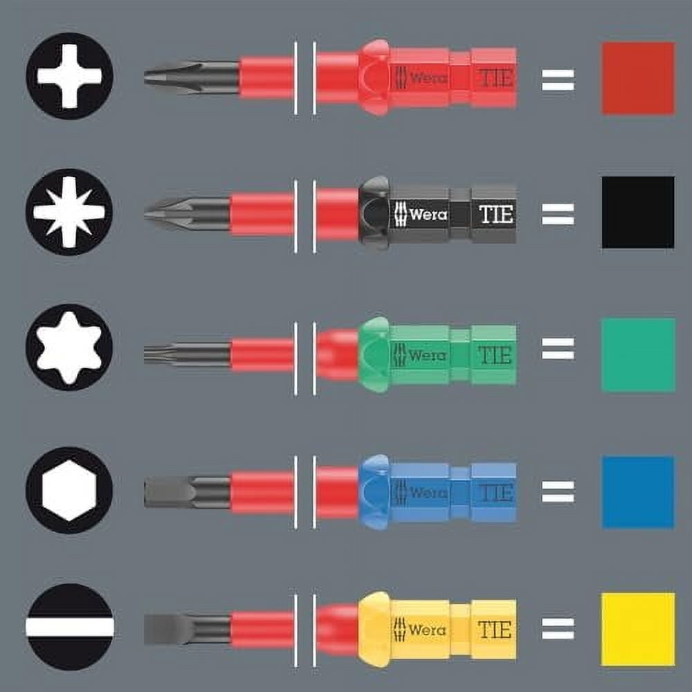 Wera VDE Insulated Reduced Shaft Diameter Blade-Holding Screwdriver Set (18 Piece)
