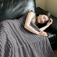 thumbnail image 5 of Fleece Throw Blanket for Couch, Cozy Soft Blankets for Women, Imitation Fleece Blanket Double Layer Thickened Solid Color Face Blanket Office Nap Blanket, 5 of 6