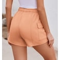 thumbnail image 3 of Pinspark Comfy Shorts for Women Lounge Casual Short Soft Workout Sports Wear Elastic High Waisted Cargo Pockets, 3 of 6