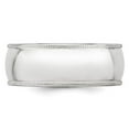 thumbnail image 3 of Primal Gold 14 Karat White Gold 8mm Milgrain Band Size 5.5, 3 of 6