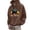 Brown, variant on Valora Men Sweatshirt heavyweight pullover hooded sweatshirt with stylish front pocket and adjustable drawstring for everyday casual comfort in autumn winter Brown 3XL