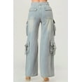 thumbnail image 3 of Saronite Non-Stretch 2 Pockets Sides Full Length Belted Cargo Jeans, Denim (Women's), 3 of 3