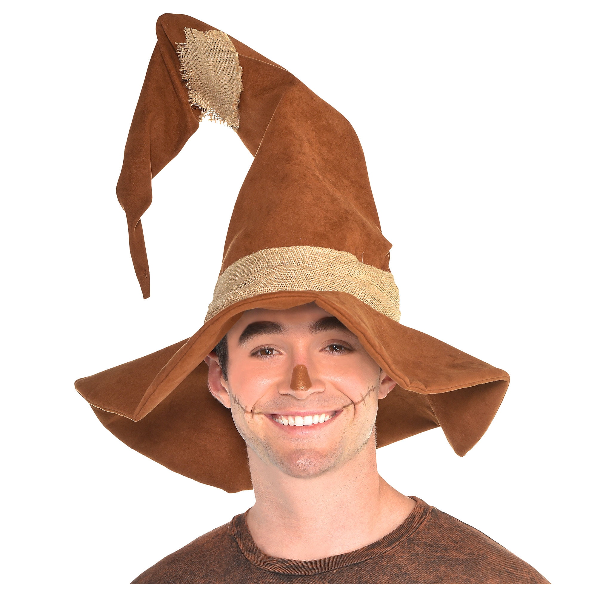 Unisex Adults Mini Scarecrow Hat On Headband Flower Halloween Costume Accessory 