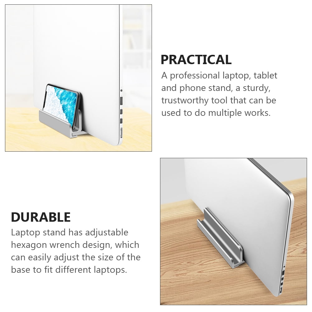 TAILTOSS 1Pcs Silver Aluminum Alloy Laptop Stand Bracket Adjustable Desk Riser for Electronic Devices 6.29X2.55X1.85in