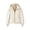 White, variant on Women's Winter Short Hooded Puffer Coat Zip & Snap Button Closure Quilted Padded Jacket Adjustable Drawstring Hem Casual Warm Outerwear White