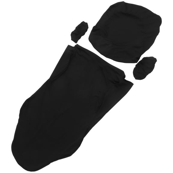 KONTONTY 1 Set Computer Universal Protective Stretchable Chair Seat Covers Desk Chair Armrest Covers Slipcovers Pads Office Cushion Backrest for Rotating Chairs Black