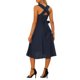 thumbnail image 3 of Vestidos Maxi sin mangas de INSPIRE CHIC para mujeres, corte ajustado y acampanado, vestidos largos, azul oscuro L, 3 of 5