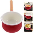 thumbnail image 2 of Lot de 1 Casserole à Lait Antiadhésive Émail Rouge pour Usage Domestique Restaurant, 2 of 5