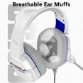 thumbnail image 4 of Upgrade USB Type C Wired Headphones, Over-Ear Headphones with Microphone and Volume Control Foldable Corded Stereo Headset for Adults/Teens/Toddler/Tablets/Travel, White, 4 of 6