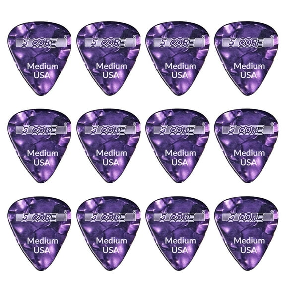 Guitar Picks 12 Piece 0.71mm Celluloid Medium Gauge Pick for Acoustic Electric Bass Guitar Natural Feel Warm Tone Puas Para Guitarra - G PICK M PR 12PK