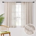 thumbnail image 1 of Cortinas transparentes MYSKY HOME con pompones, color beige, 160 x 160 cm, 2 paneles, 1 of 7