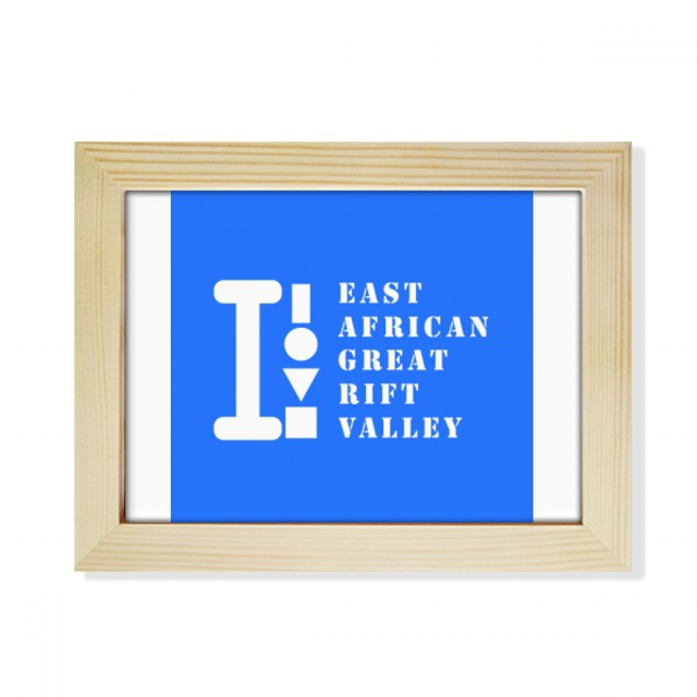 Gran Valle del Rift de África oriental Escritorio de madera Arte Pintura 6x8 pulgadas marco de foto foto