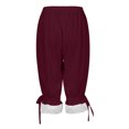 thumbnail image 3 of Hzzrkos Women Casual Fashion Solid Color Elastic‑Waist Loose Capri Pants With Pockets Relaxed‑Fit Trousers for Daily‑wear Home Outdoor Travelling, 3 of 9