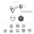 thumbnail image 2 of Pendientes de circonita con forma de hueso para la oreja y para uñas, joyería para piercing en línea, 2 of 5