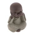thumbnail image 3 of 3x Cerámica Pequeña Estatuilla de Buda Monje Adornos Decorativos Sunnimix Figura monje pequeña de cerámica, 3 of 8