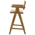thumbnail image 6 of Kane Woven Rattan Wood Bar Chair Light Walnut (Set of 2), 6 of 14