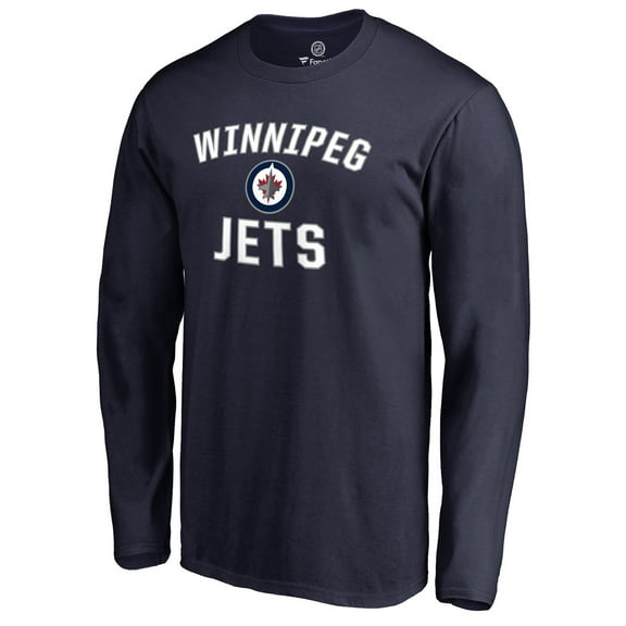 Men's Navy Winnipeg Jets Victory Arch Long Sleeve T-Shirt