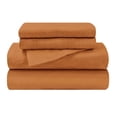 thumbnail image 2 of Ultra-Soft Cozy Cotton Flannel Trellis/Solid Deep Pocket Sheet Set by BNM, 2 of 4