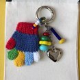 thumbnail image 6 of Lovely Crocheted Gloves Shape Key Holder Charm Gift Keychain Featuring Christmas Design for Holiday Souvenir, 6 of 9