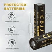 CBJJ 21700 Battery 5000mah Rechargeable 3.7v for Electronic Devices,2-Pack