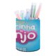 thumbnail image 1 of Carinha de Anjo-theme Cylinder Pen Holder Pencil Organizer with Flannel Lining PVC Leather Material Cardboard Base for study work 10*8CM, 1 of 6
