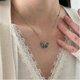thumbnail image 3 of Sweet Mini Butterfly Necklace Clavicle Chain Necklace Simple Enamel Choker--Gold-Product code 48631 Gold, 3 of 4