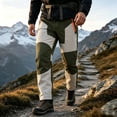thumbnail image 3 of USNSM Men's Snow Ski Hiking Pants Waterproof Winter Fleece Lined Pants Elastic Waistband Outdoor Climb Pocket Pants Beige XL, 3 of 9