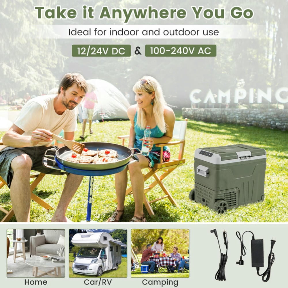 Barara King 12 Volt Car Refrigerator Portable Car Fridge with Adjustable Range-50L