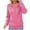 Pink, variant on Womens Casual Winter Warm Fleece Lined Pullover Hooded Sweatshirt Fall Clothes for Women 2025 Casual Tops Fleece Clothes with Pockets