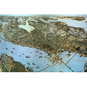 Antique Maps Mini Poster 11inx17in #3 in Mail/storage/gift tube 11x17 poster