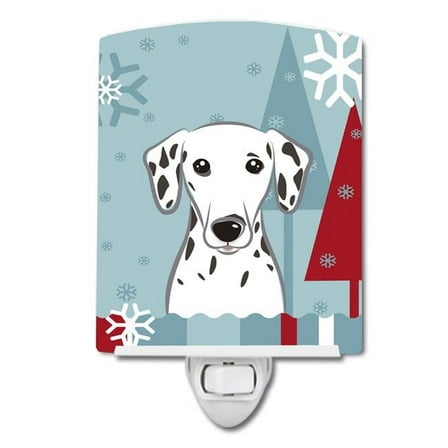 Winter Holiday Dalmatian Ceramic Night Light