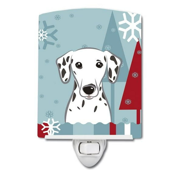 Winter Holiday Dalmatian Ceramic Night Light