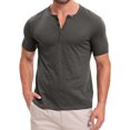 thumbnail image 1 of pstuiky camiseta de hombre, Camisa casual de manga corta para hombre, estilo bolos vintage, estilo playero cubano, con botones, para verano camisetas de hombre l, 1 of 6