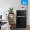 thumbnail image 3 of Minirefrigerador Midea WHD-113FB1 de doble puerta, 3.1 pies cúbicos, negro, 3 of 9