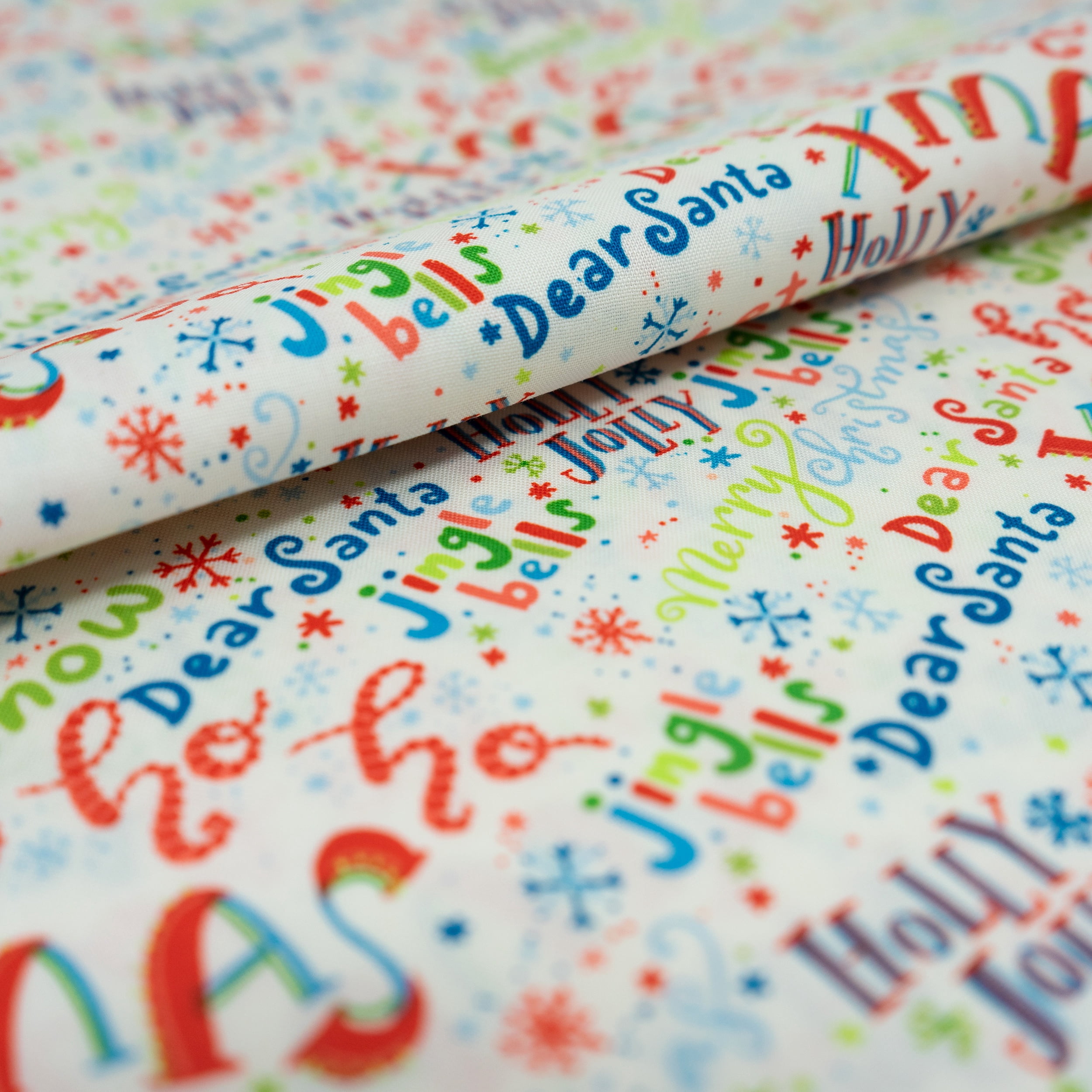 Singer Cotton Print Fabric, 100% Cotton, 1 Yard Precut, Dear Santa