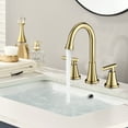 thumbnail image 6 of KINGTACK Bathroom Faucet for Sink 3 Hole, 8 Inch Bathroom Faucets with Pop-up Drain and Supply Lines, Brushed Gold, 6 of 10