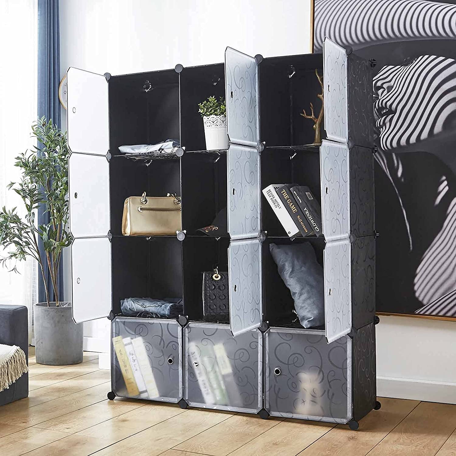 SUGIFT Large Storage Cubes 14''x 18'' Cube(12 Cube)Clothes Organizer