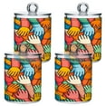 thumbnail image 2 of 2 Pack Qtip Holder Dispenser Various Colorful Hand Clear Plastic Storage Apothecary Jars for Cotton Swabs Balls Pads Floss, 2 of 7