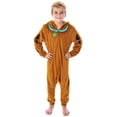 thumbnail image 2 of Scooby Doo Girls' Hooded Character Union Suit Lounge One-Piece Pajama Loungewear Sleepwear, 2 of 6