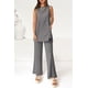 thumbnail image 2 of Lounge Set PRETTYGARDEN Pantalones anchos sin mangas de 2 piezas para mujer, 2 of 7