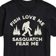 thumbnail image 3 of Instant Message - Fish Love Me, Sasquatch Fear Me - Men's Short Sleeve Graphic T-Shirt, 3 of 6