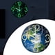 thumbnail image 5 of Reloj de pared luminoso que brilla en la oscuridad, grande, plateado, calendario, decoración, lectura de 12 horas. tierra, 5 of 9