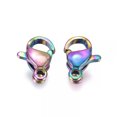 thumbnail image 2 of U8MO 100pcs Multi-color Vacuum Plating 304 Stainless Steel Lobster Claw Clasps 10x7mm, 2 of 2