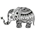 thumbnail image 3 of CafePress - Cute Floral Elephant In Bla - Women's Light Pajamas, 3 of 4