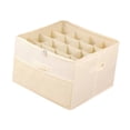 thumbnail image 4 of Organizador de zapatos, caja de zapatos, contenedor portátil plegable con asas y tapa transparente para zapatos planos, zapatillas, sandalias, armario Beige, 4 of 8