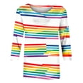 thumbnail image 2 of TaTaai Women's A 3/4 Sleeve Christmas Printed Round-neck Top Gift, 2 of 6