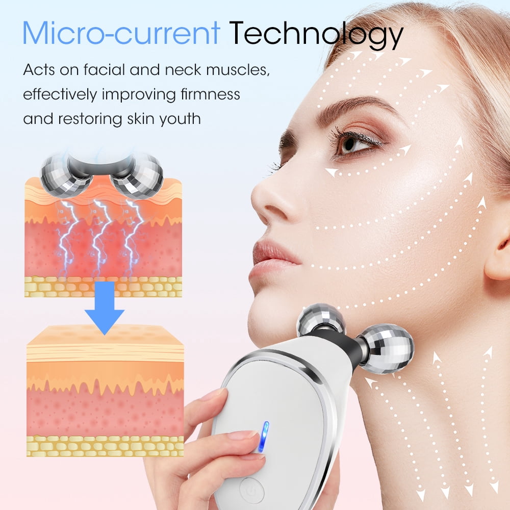 Flaremore Micro-current Face Massager 6 in 1 Electric Facial Skin Beauty Device Lifting Firming Fading Lines 101800 Battery